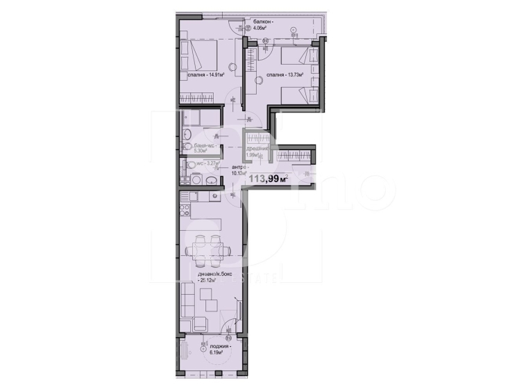 Тристаен апартамент в София, Люлин 5 - 114 кв.м за 1418 €/кв.м - Снимка #1