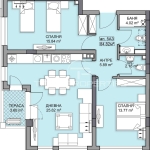 Тристаен апартамент в Пловдив, Гагарин - 104 кв.м за 1323 €/кв.м - Снимка #1