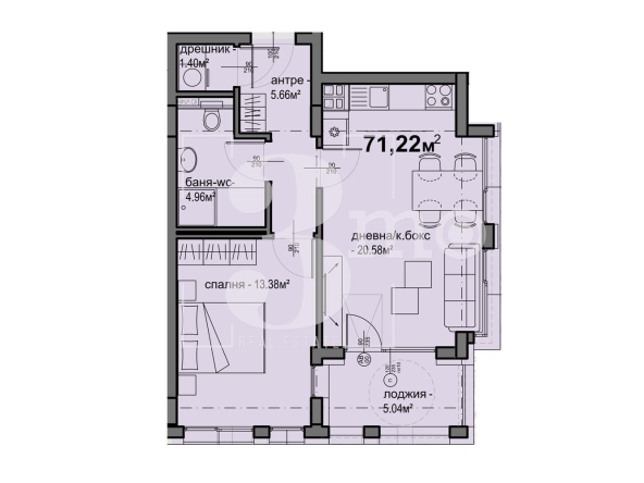 Двустаен апартамент в София, Люлин 5 - 71 кв.м за 1427 €/кв.м - Снимка #1