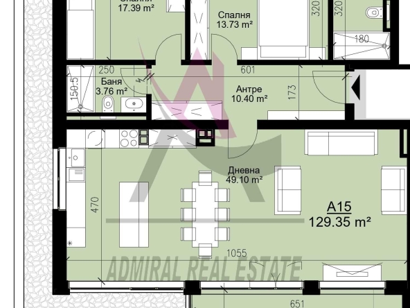 Тристаен апартамент в Варна, Бриз - 144 кв.м за 2424 €/кв.м - Снимка #1