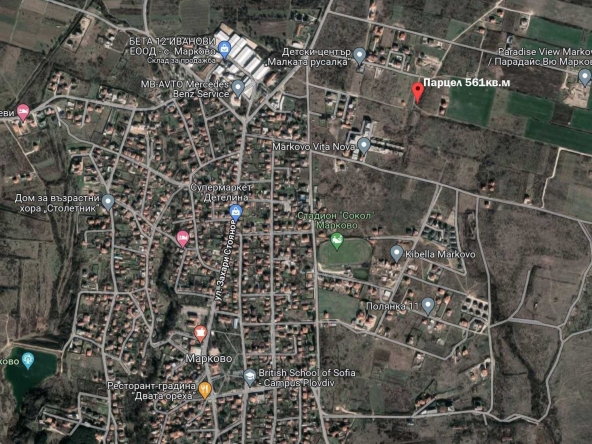 Парцел в с. Марково, Област Пловдив - 561 кв.м за 113 €/кв.м - Снимка #1