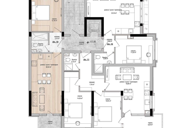 Двустаен апартамент в Хасково, Бадема - 61 кв.м за 853 €/кв.м - Снимка #1