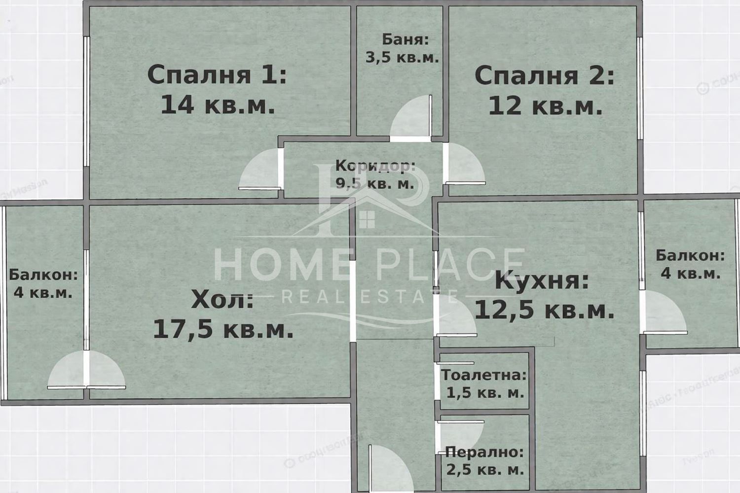Тристаен апартамент в Варна, Електрон - 88 кв.м за 1154 €/кв.м - Снимка #1