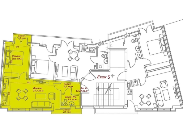Двустаен апартамент в Варна, Христо Ботев - 64 кв.м за 1385 €/кв.м - Снимка #1