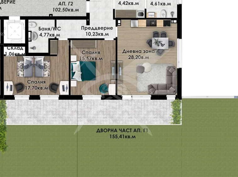Тристаен апартамент в Пловдив, Остромила - 120 кв.м за 796 €/кв.м - Снимка #1