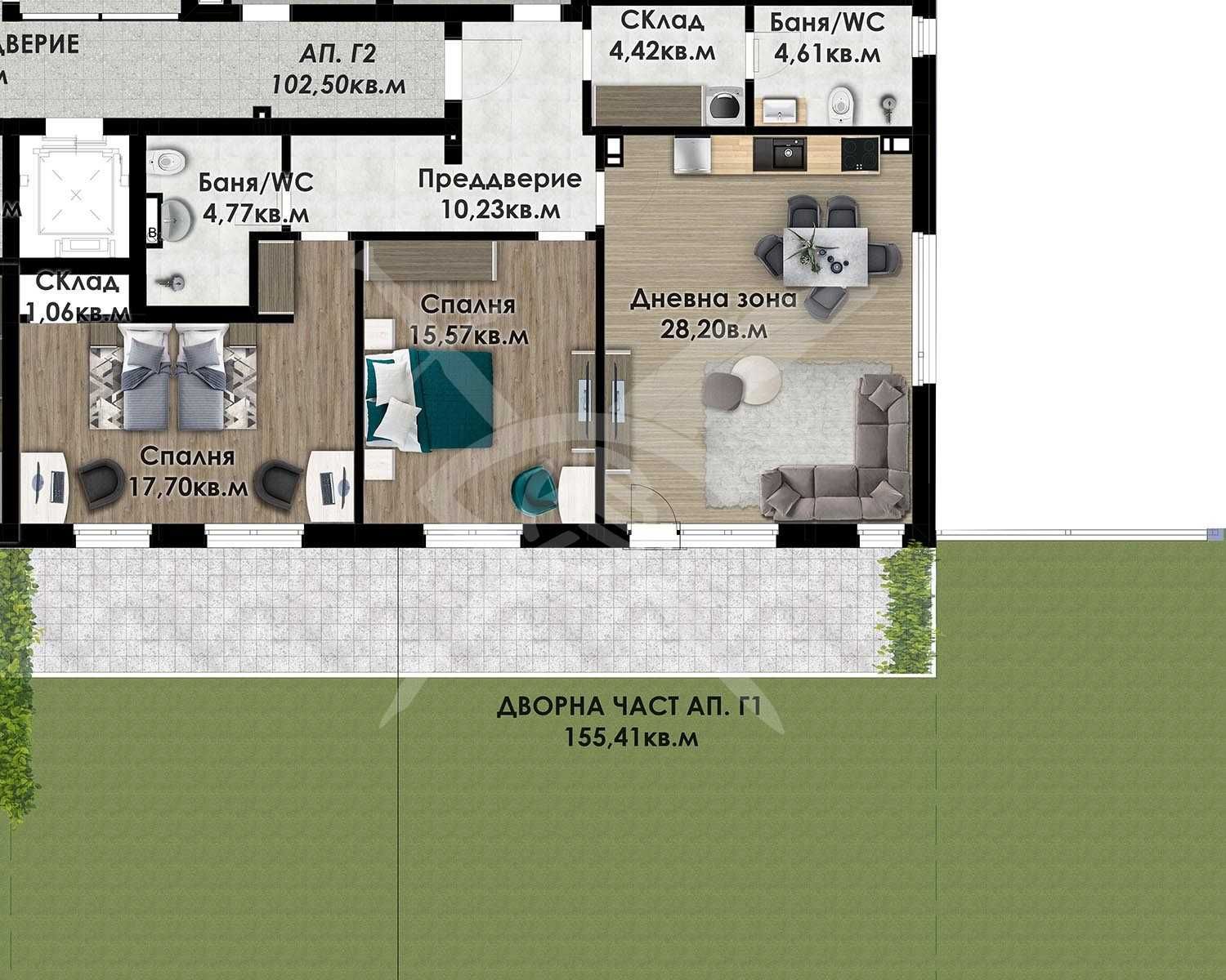 Тристаен апартамент в Пловдив, Остромила - 120 кв.м за 796 €/кв.м - Снимка #1