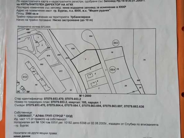 Парцел в Бургас, Меден рудник - зона Б - 2566 кв.м за 125 €/кв.м - Снимка #1