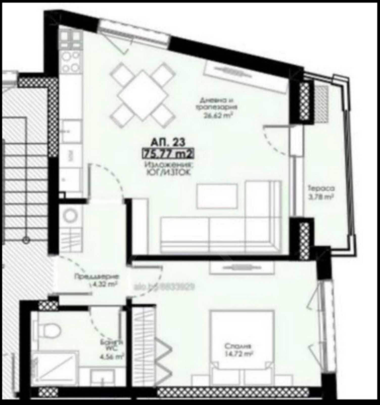 Двустаен апартамент в Пловдив, Христо Смирненски - 76 кв.м за 1540 €/кв.м - Снимка #1