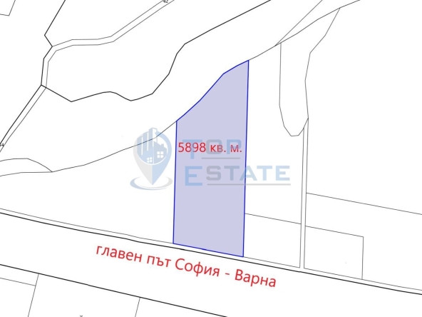 Парцел в Велико Търново, Промишлена зона - Запад - 5898 кв.м за 26 €/кв.м - Снимка #1