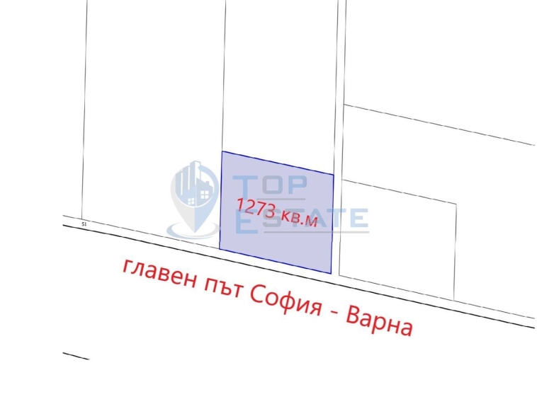 Парцел в Велико Търново, Промишлена зона - Запад - 1273 кв.м за 60 €/кв.м - Снимка #1