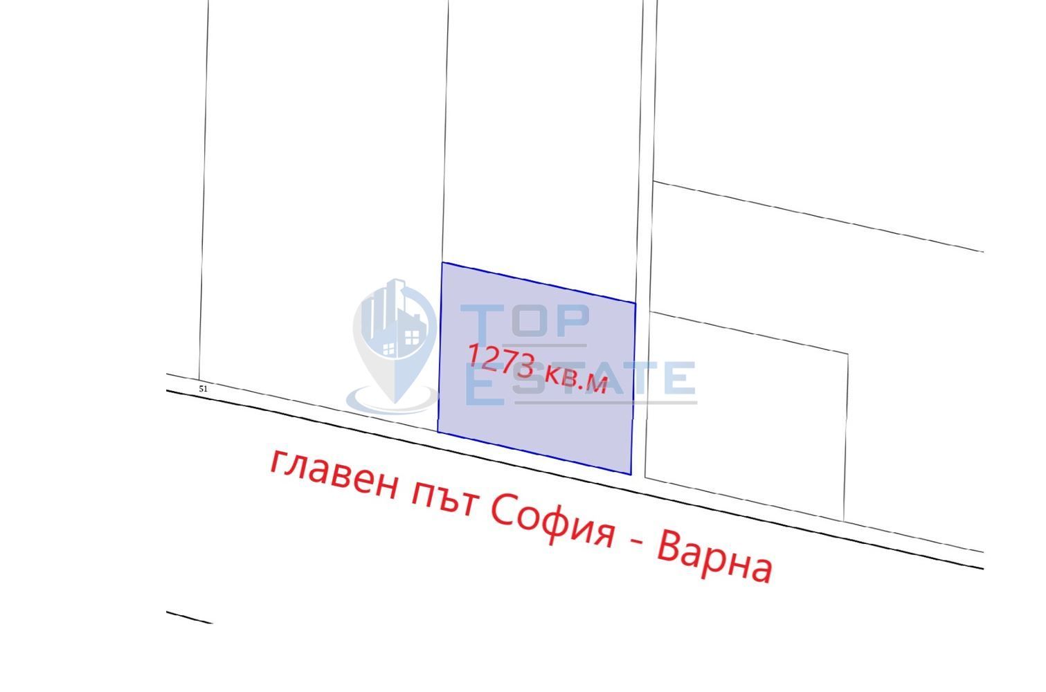 Парцел в Велико Търново, Промишлена зона - Запад - 1273 кв.м за 60 €/кв.м - Снимка #1