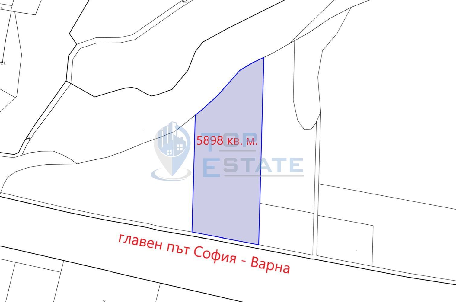 Парцел в Велико Търново, Промишлена зона - Запад - 5898 кв.м за 26 €/кв.м - Снимка #1