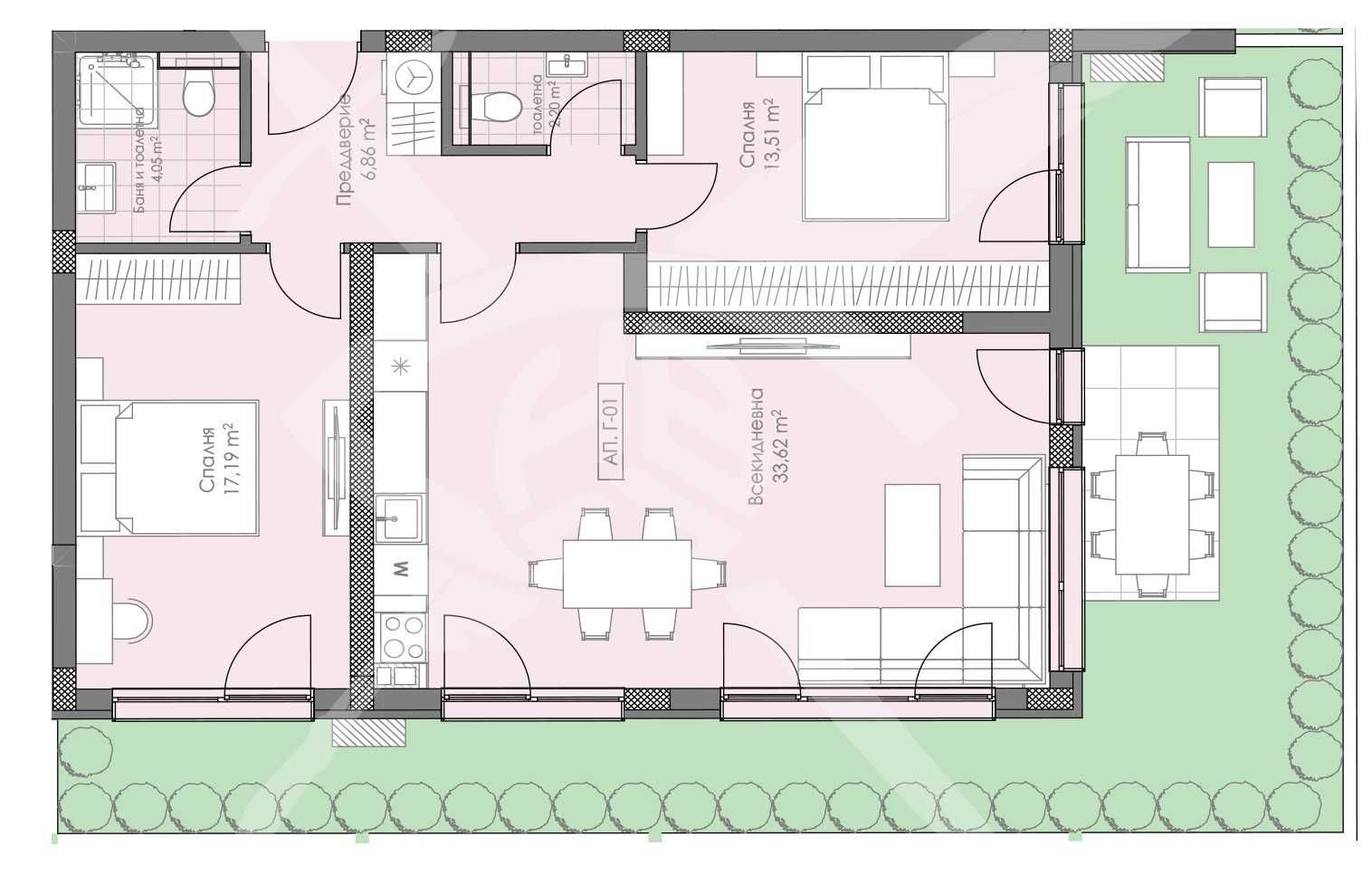 Тристаен апартамент в Пловдив, Остромила - 103 кв.м за 707 €/кв.м - Снимка #1