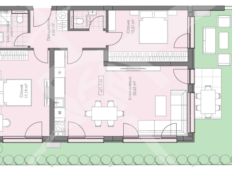 Тристаен апартамент в Пловдив, Остромила - 103 кв.м за 1387 €/кв.м - Снимка #1