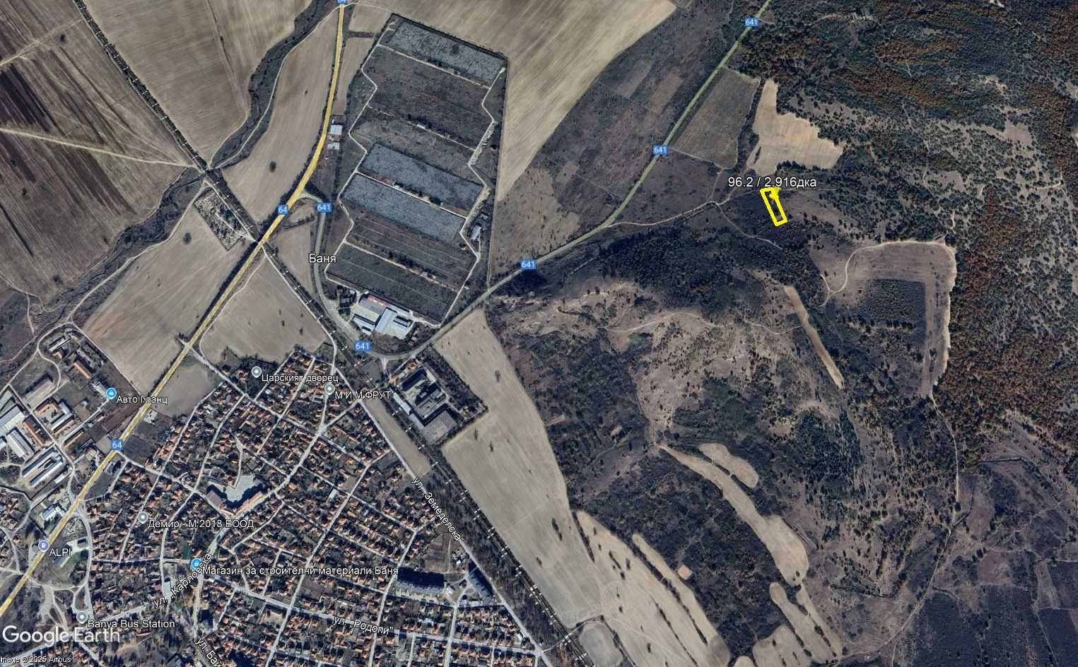 Земеделски имот в Баня -  кв.м за 595 €/дка - Снимка #1