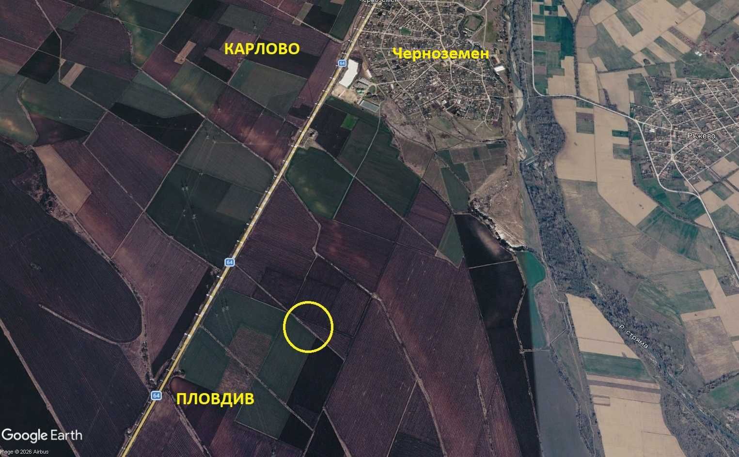 Земеделски имот в с. Черноземен, Област Пловдив -  кв.м за 503 €/дка - Снимка #1