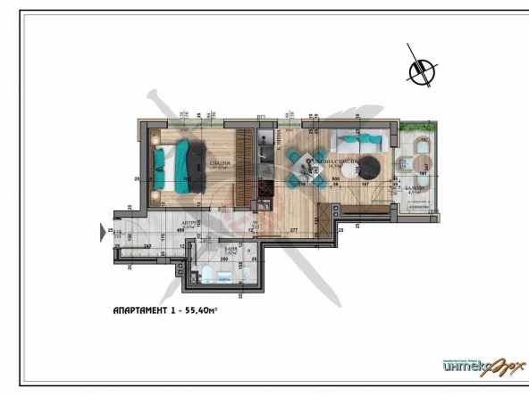 Двустаен апартамент в София, Студентски град - 65 кв.м за 2041 €/кв.м - Снимка #1