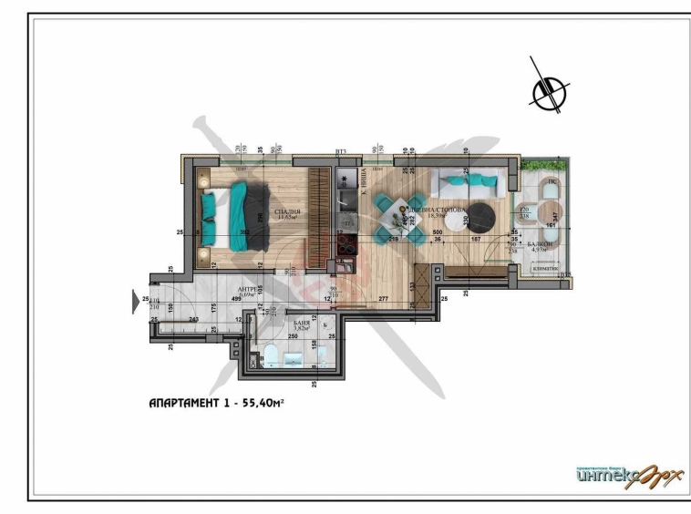 Двустаен апартамент в София, Студентски град - 65 кв.м за 2041 €/кв.м - Снимка #1