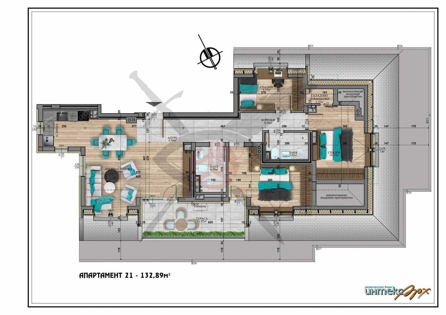 Четиристаен апартамент в София, Студентски град - 155 кв.м за 1902 €/кв.м - Снимка #1