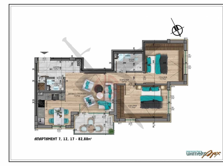 Тристаен апартамент в София, Студентски град - 97 кв.м за 1995 €/кв.м - Снимка #1