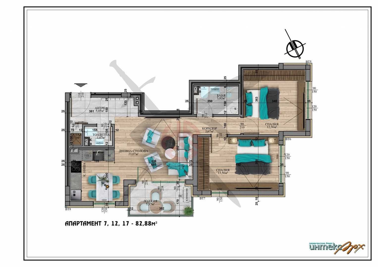 Тристаен апартамент в София, Студентски град - 97 кв.м за 1995 €/кв.м - Снимка #1