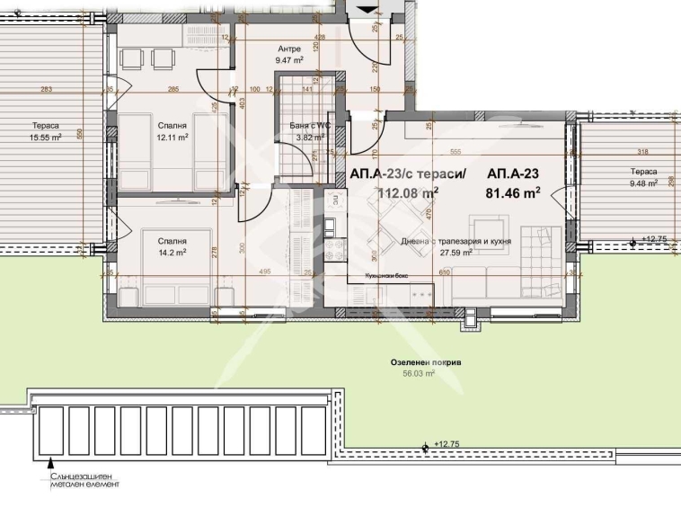 Тристаен апартамент в Пловдив, Христо Смирненски - 112 кв.м за 876 €/кв.м - Снимка #1