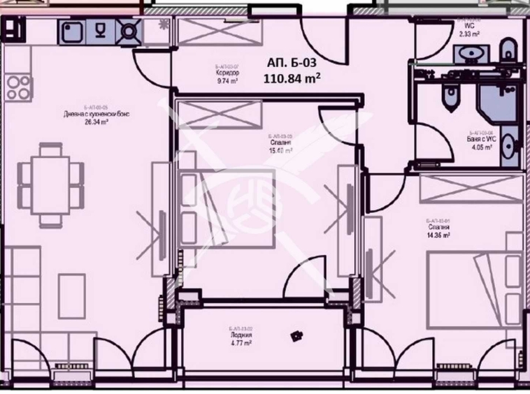 Тристаен апартамент в София, Младост 2 - 115 кв.м за 2145 €/кв.м - Снимка #1