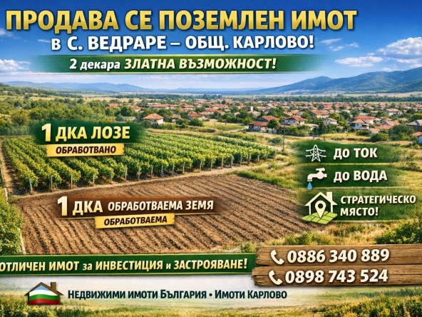 Парцел в Карлово - 2000 кв.м за 3 €/кв.м - Снимка #1