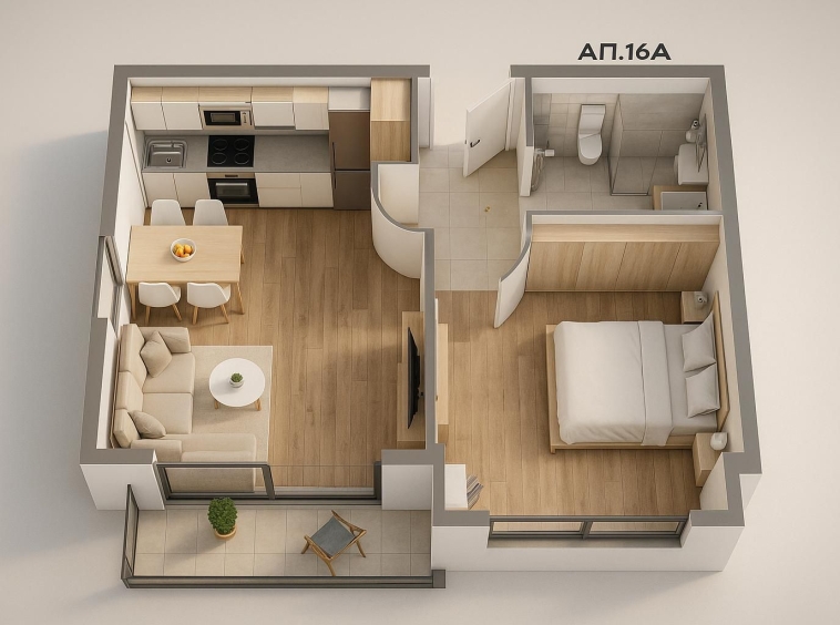 Двустаен апартамент в Пловдив, Остромила - 60 кв.м за 765 €/кв.м - Снимка #1