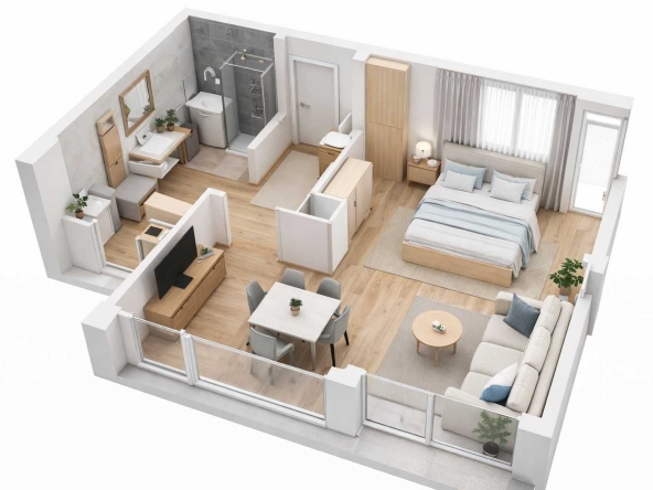 Двустаен апартамент в Пловдив, Кършияка - 63 кв.м за 607 €/кв.м - Снимка #1