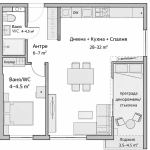 Едностаен апартамент в Пловдив, Христо Смирненски - 33 кв.м за 696 €/кв.м - Снимка #1