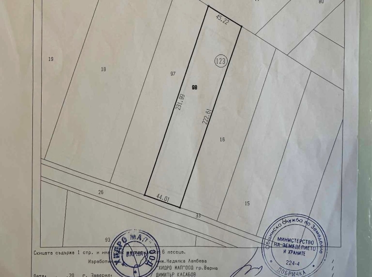Земеделски имот в Добрич, Добротица - Варненска -  кв.м за 1785 €/дка - Снимка #1