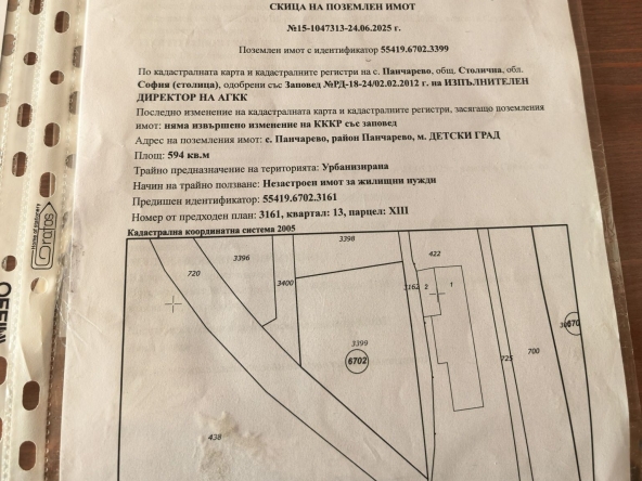 Парцел в София, Зона Б-5 - 594 кв.м за 215 €/кв.м - Снимка #1