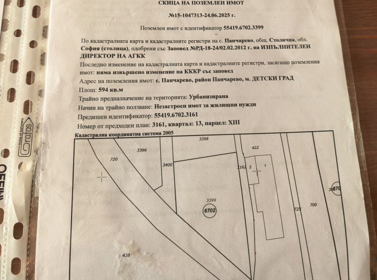 Парцел в София, Зона Б-5 - 594 кв.м за 215 €/кв.м - Снимка #1