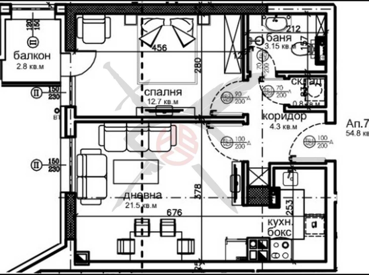 Двустаен апартамент в София, Красна поляна 2 - 61 кв.м за 1521 €/кв.м - Снимка #1