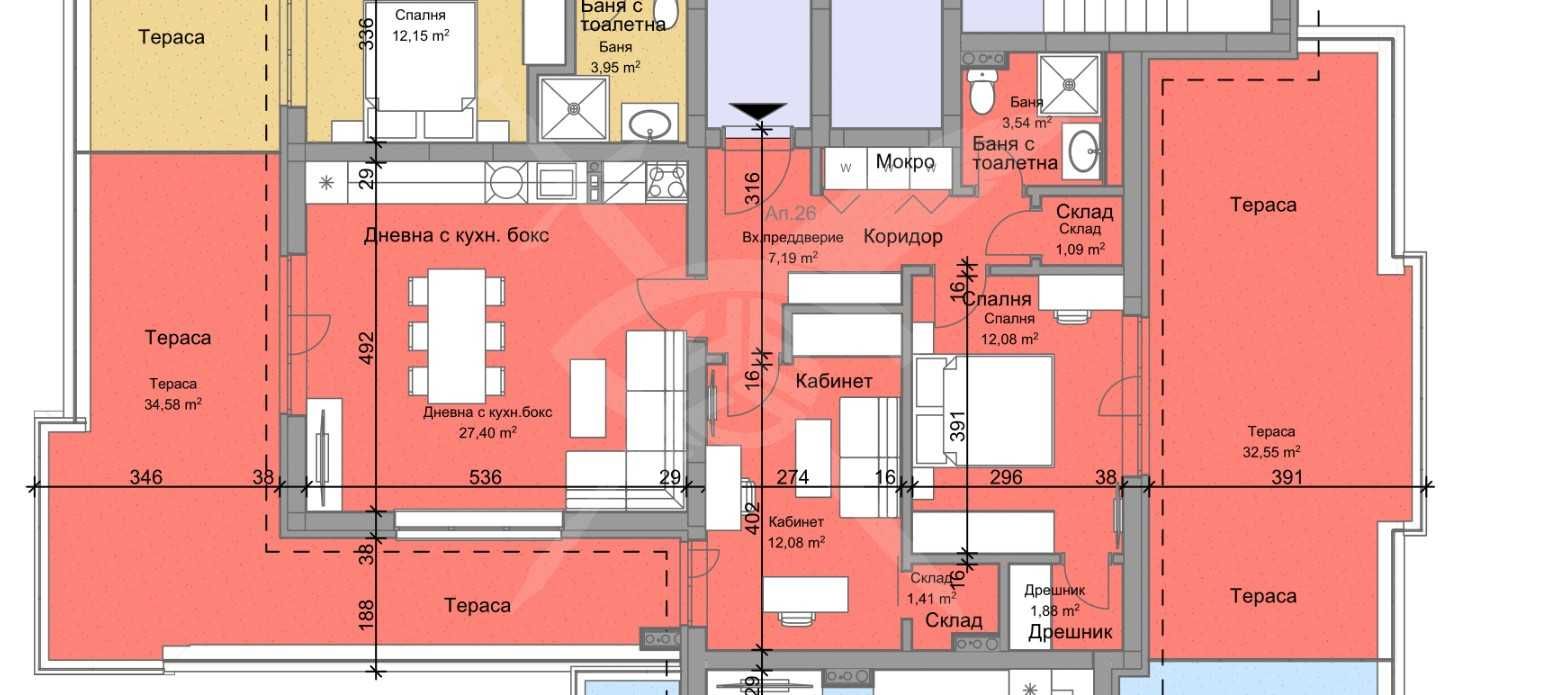 Тристаен апартамент в Пловдив, Остромила - 166 кв.м за 1199 €/кв.м - Снимка #1