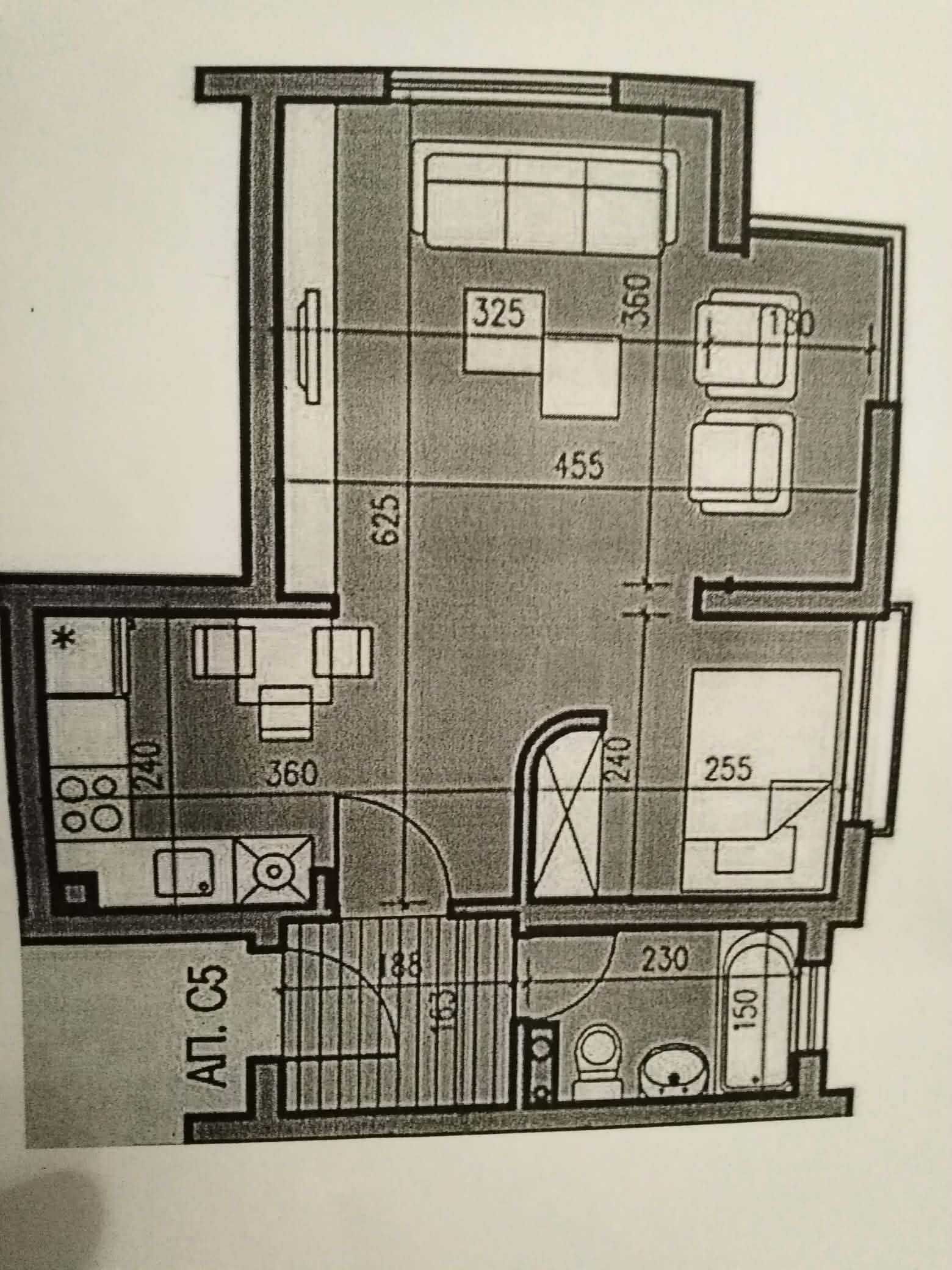 Едностаен апартамент в Ботевград - 44 кв.м за 951 €/кв.м - Снимка #1