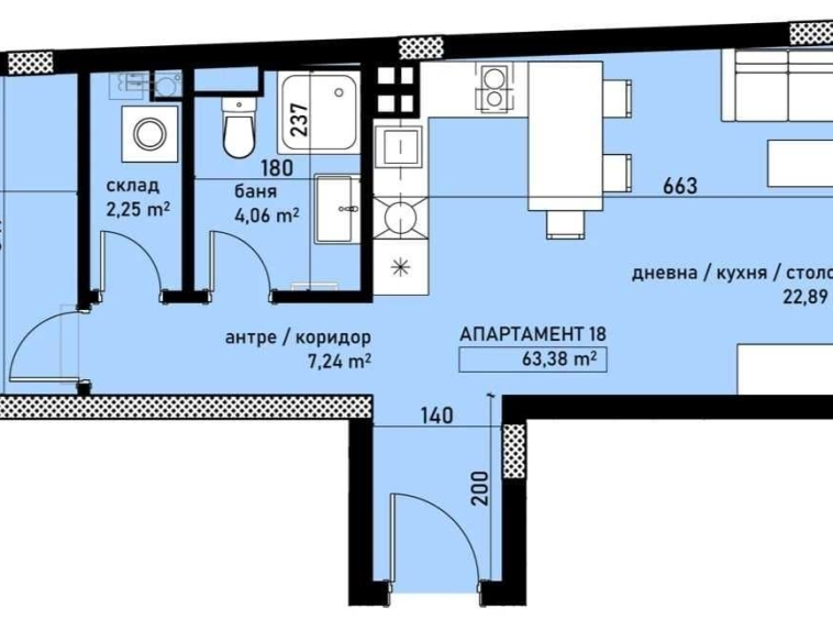 Двустаен апартамент в София, Овча купел - 78 кв.м за 908 €/кв.м - Снимка #1