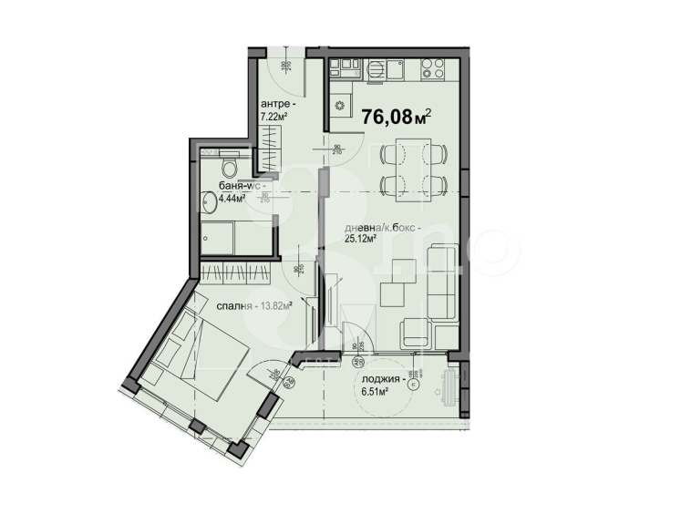 Двустаен апартамент в София, Люлин 5 - 76 кв.м за 1422 €/кв.м - Снимка #1