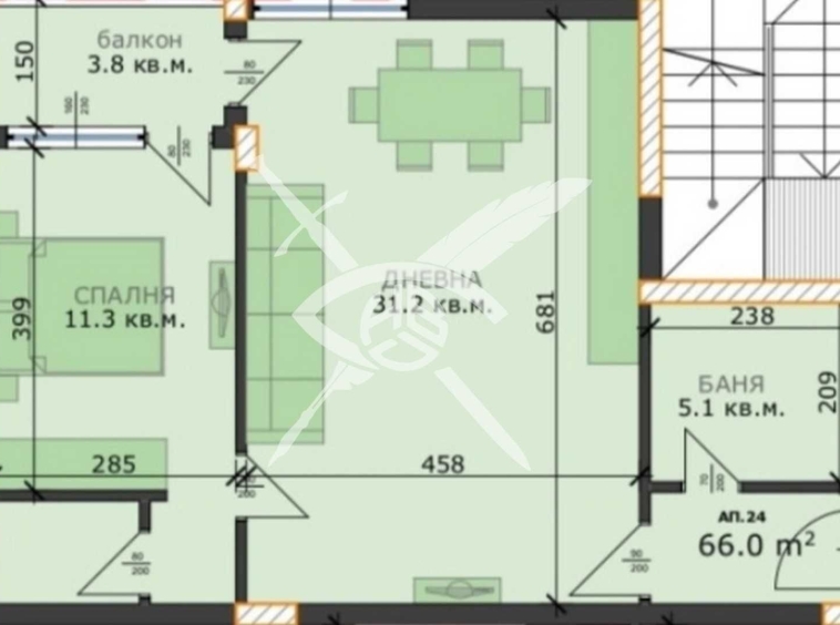 Двустаен апартамент в Варна, м-т Пчелина - 75 кв.м за 1087 €/кв.м - Снимка #1