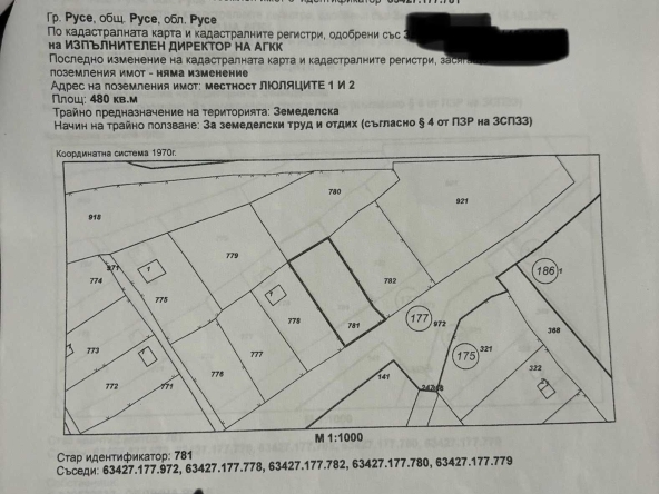 Парцел в Русе, Долапите - 480 кв.м за 15 €/кв.м - Снимка #1