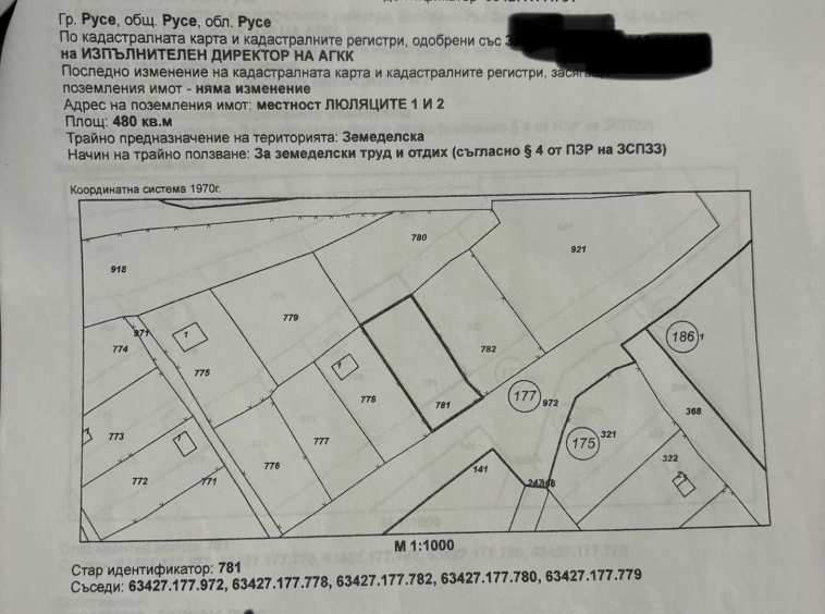 Парцел в Русе, Долапите - 480 кв.м за 15 €/кв.м - Снимка #1