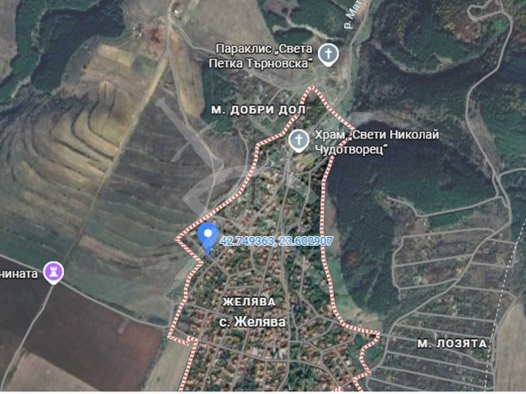 Парцел в с. Желява, Област София-град - 827 кв.м за 40 €/кв.м - Снимка #1