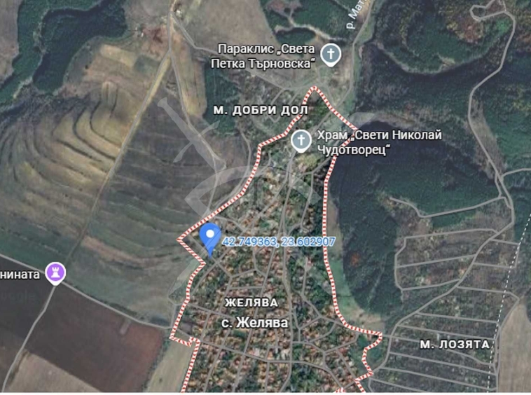 Парцел в с. Желява, Област София-град - 827 кв.м за 40 €/кв.м - Снимка #1