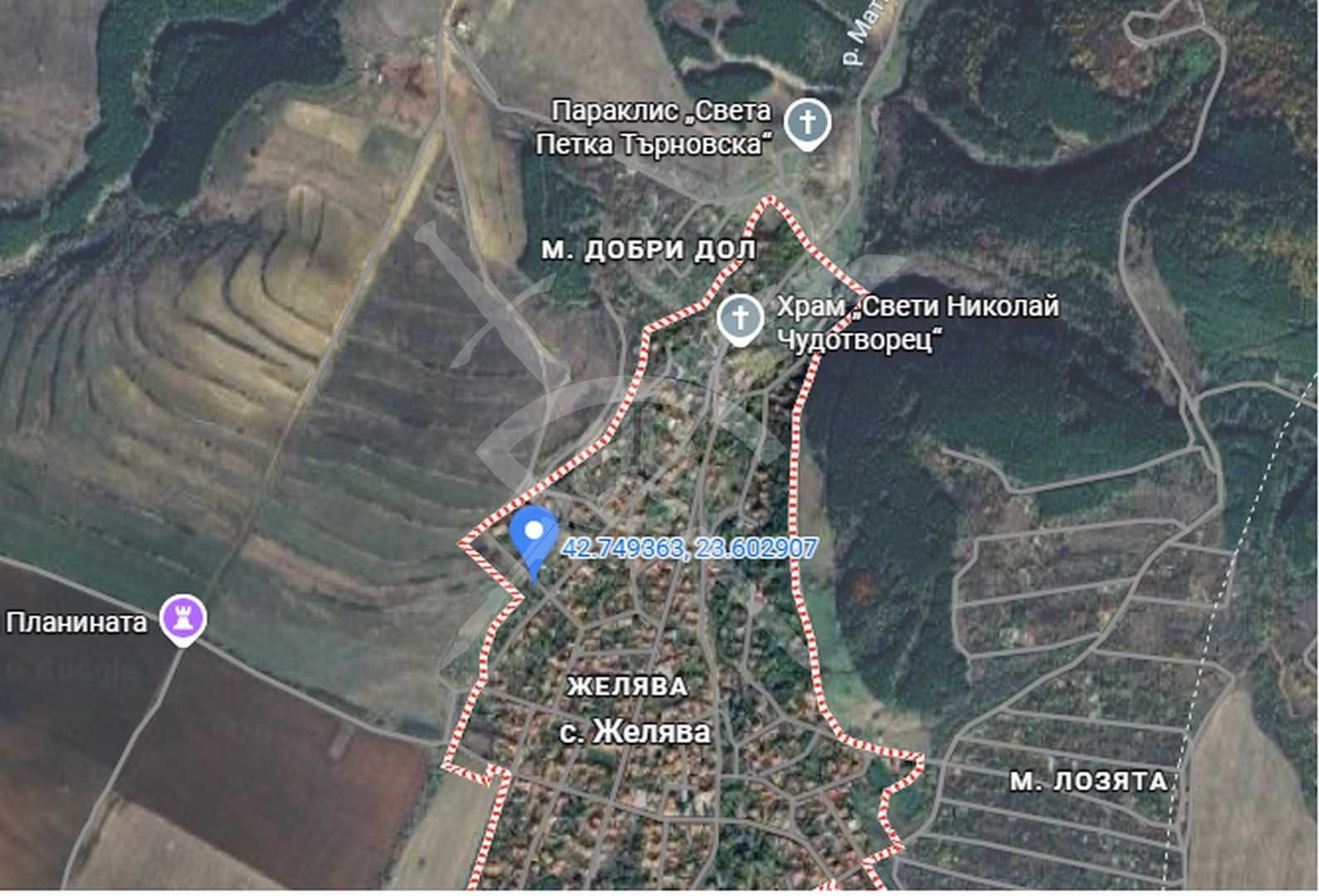 Парцел в с. Желява, Област София-град - 827 кв.м за 40 €/кв.м - Снимка #1