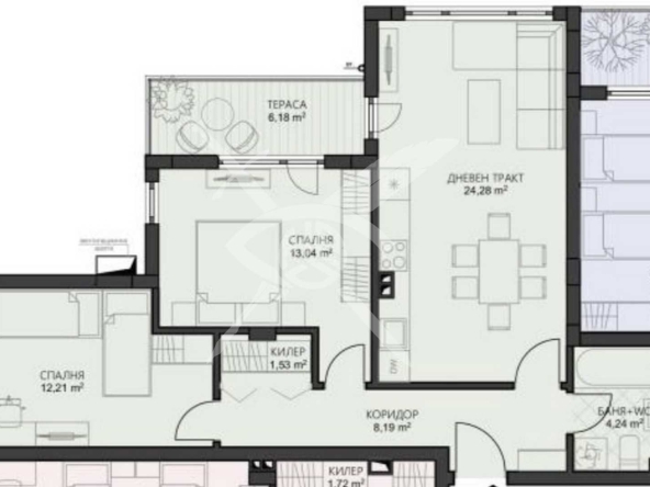 Тристаен апартамент в Варна, Владислав Варненчик - 90 кв.м за 978 €/кв.м - Снимка #1