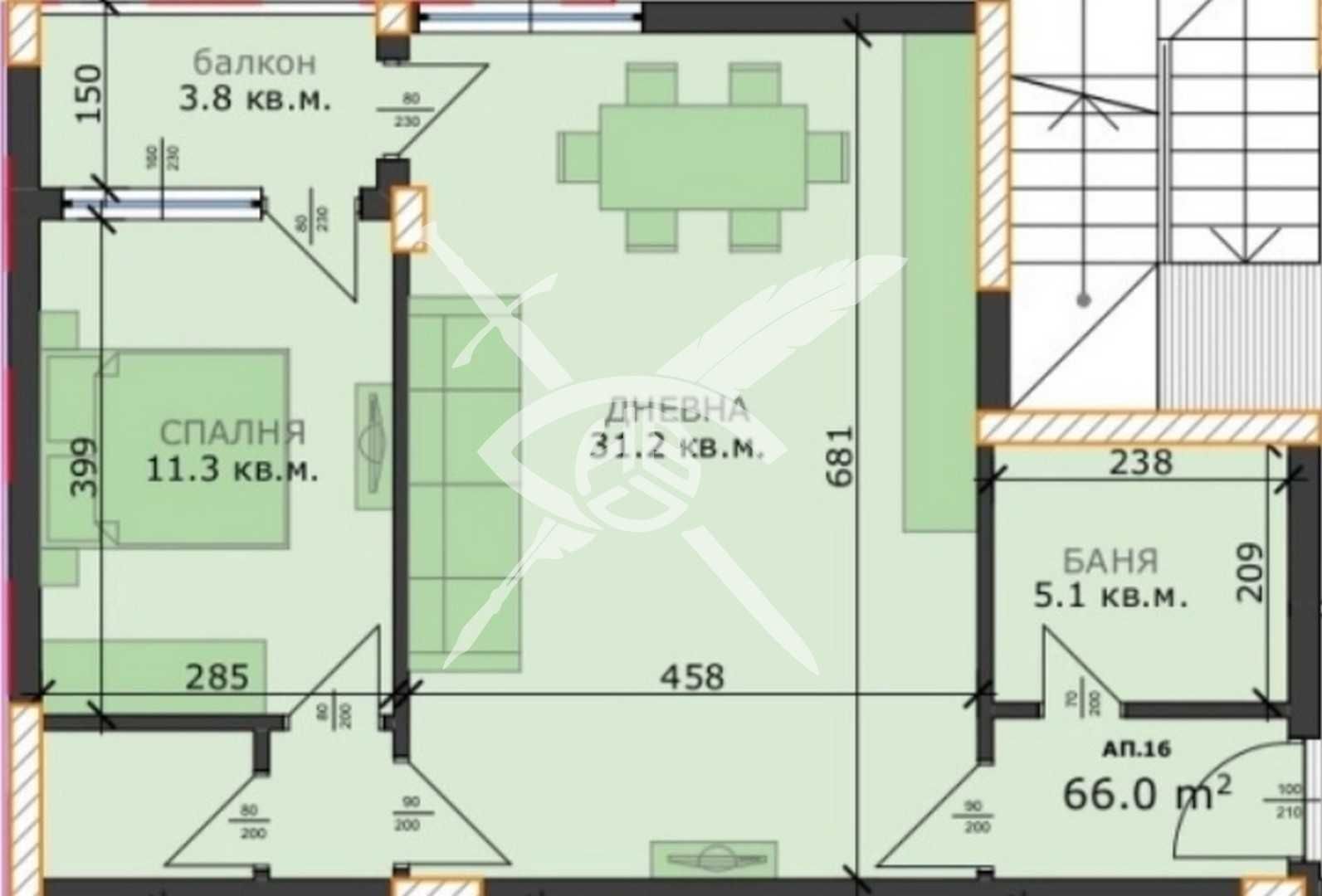 Двустаен апартамент в Варна, м-т Пчелина - 74 кв.м за 1102 €/кв.м - Снимка #1