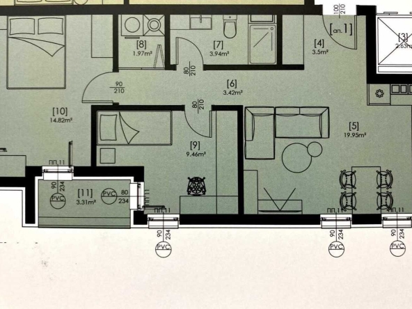 Тристаен апартамент в Хасково, Любен Каравелов - 84 кв.м за 973 €/кв.м - Снимка #1