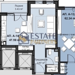 Едностаен апартамент в Пловдив, Западен - 60 кв.м за 697 €/кв.м - Снимка #1