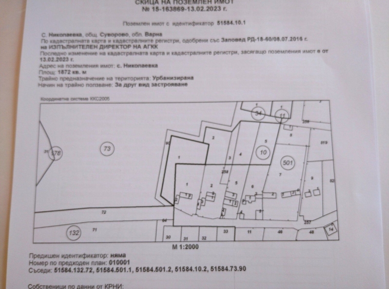 Парцел в Варна, Трошево - 1872 кв.м за 18 €/кв.м - Снимка #1